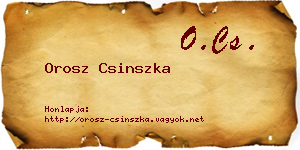 Orosz Csinszka névjegykártya