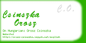 csinszka orosz business card